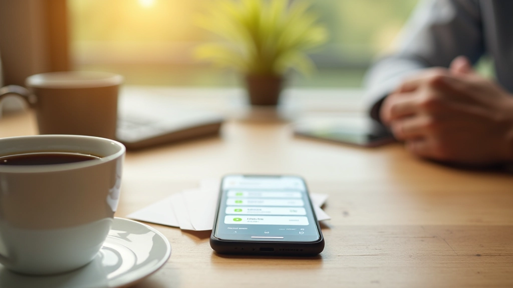 Digitale budget app op smartphone scherm met categorieën en uitgaven